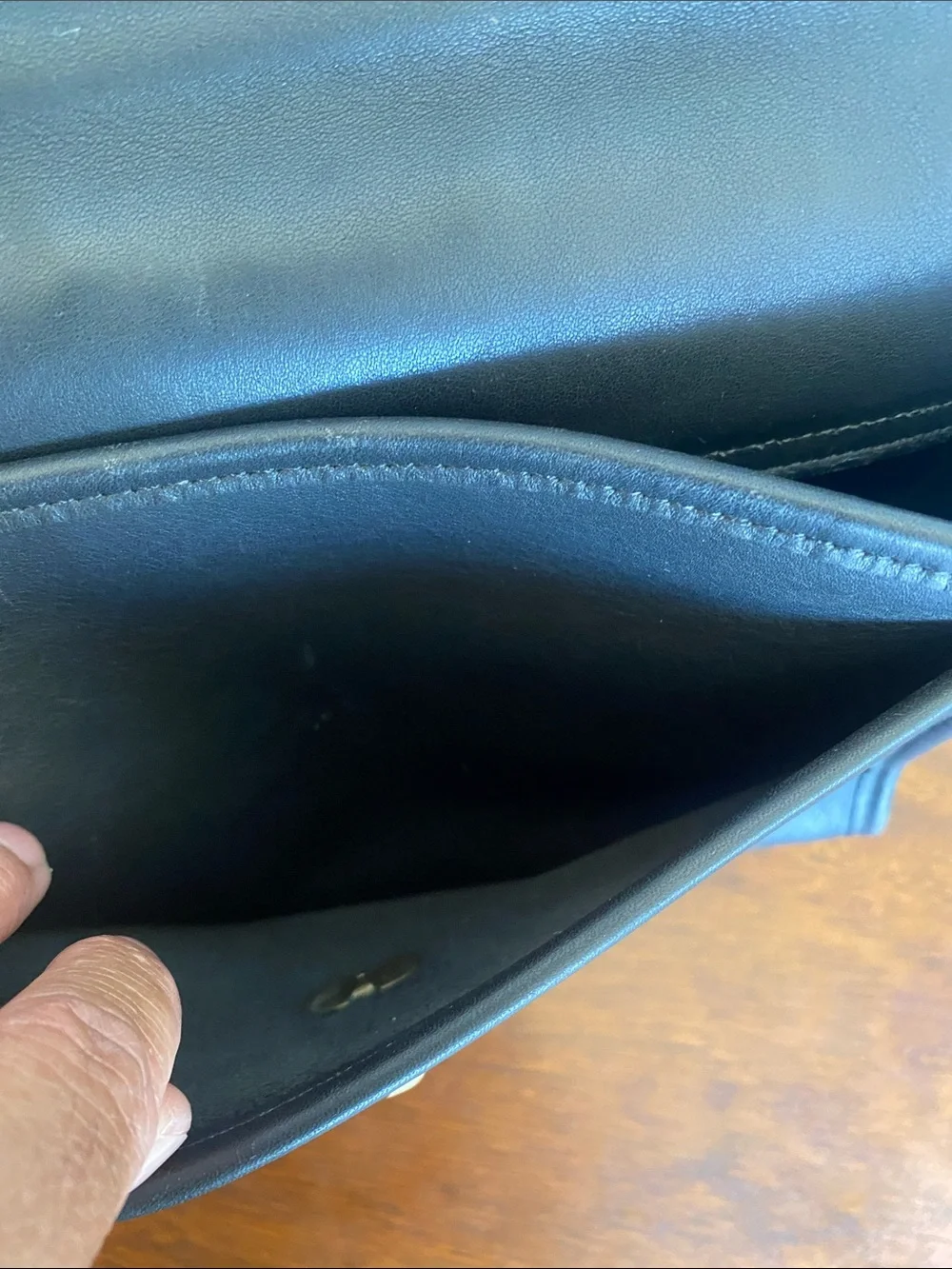 Coach Classic Black Leather Top-Handle Crossbody Bag